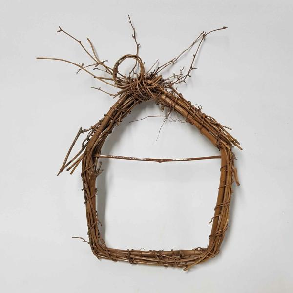 Decorate It |  Rattan Birdhouse Wall Hanger 34Cm Floral Craft Decorate It