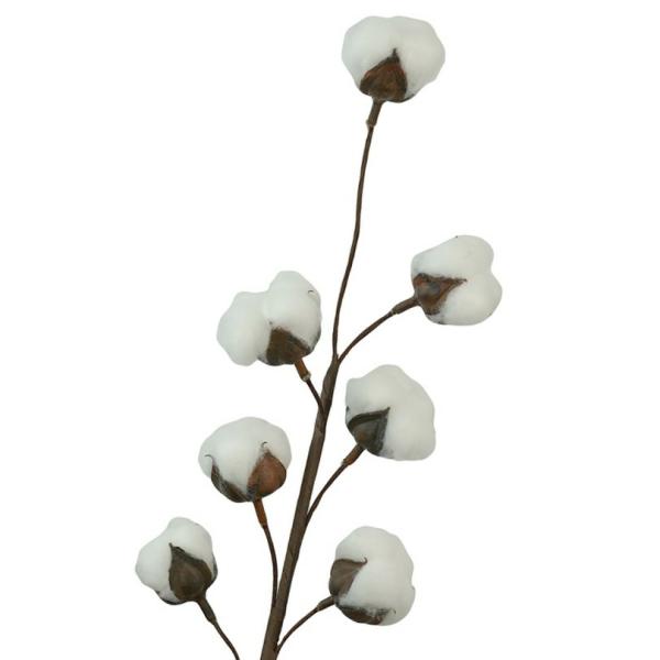 Dried Flowers |  Artificial Cotton Branch 70Cm Artificial Flowers Dried Flowers