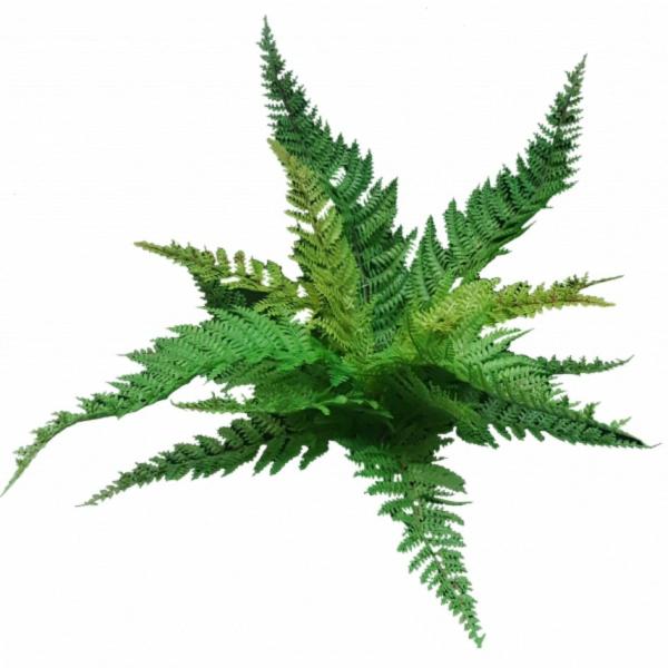 Ferns |  Artificial Leather Fern Bush 33Cm Artificial Greenery Ferns