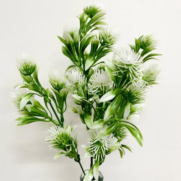 Fillers |  Artificial Thistle Bush White 33Cm Artificial Flowers Fillers