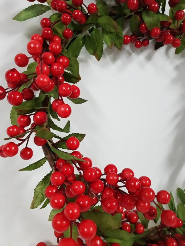 Floral Wreaths |  Christmas Berry Wreath Red 50 Cm Floral Craft Floral Wreaths