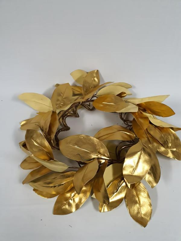 Floral Wreaths |  Gold Magnolia Wreath 60 Cm Floral Craft Floral Wreaths