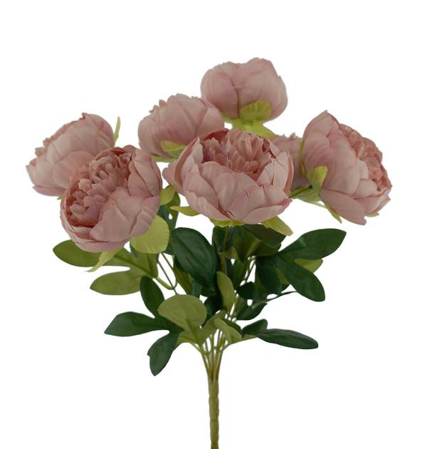 Flower Bunches |  Artificial Peony Bunch Dusty Pink 40Cm Artificial Flowers Flower Bunches