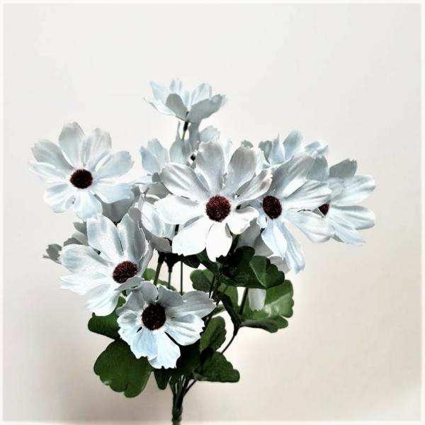 Flower Bunches |  Cosmos Daisy Bush Dusty Blue 35Cm Artificial Flowers Flower Bunches