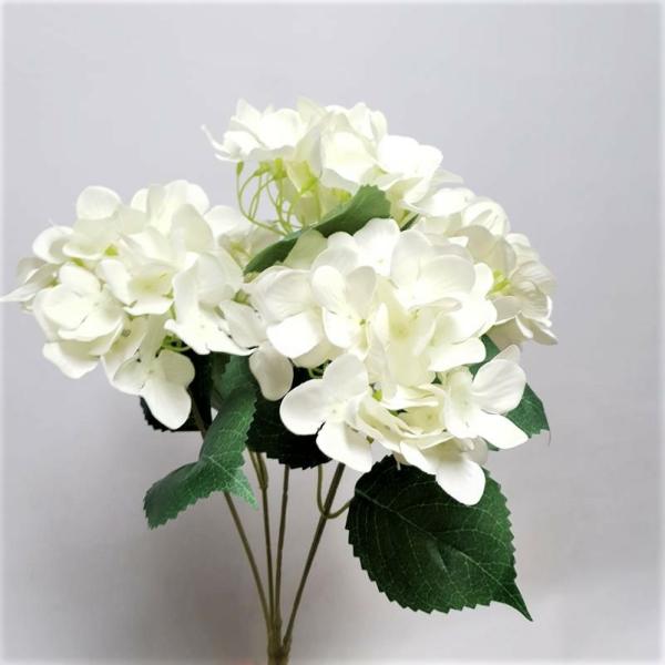 Flower Bunches |  Hydrangea Bunch White 50Cm Artificial Flowers Artificial Hydrangeas