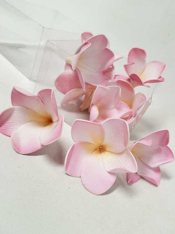 Flower Heads |  Artificial Frangipani Heads Pink Artificial Flowers Flower Heads