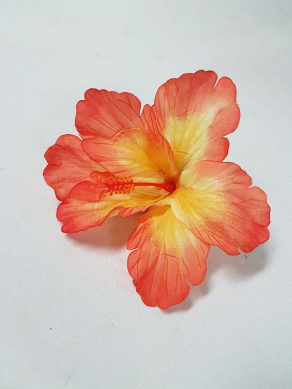 Flower Heads |  Artificial Hibiscus Head Orange Artificial Flowers Flower Heads