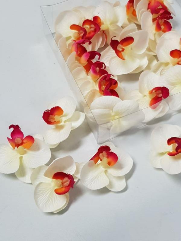 Flower Heads |  Butterfly Orchid Heads Cream Artificial Flowers Flower Heads