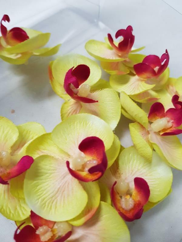 Flower Heads |  Butterfly Orchid Heads Green Artificial Flowers Flower Heads