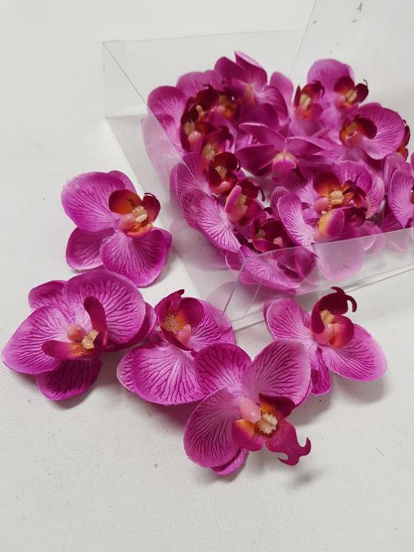 Flower Heads |  Butterfly Orchid Heads Purple Artificial Flowers Flower Heads