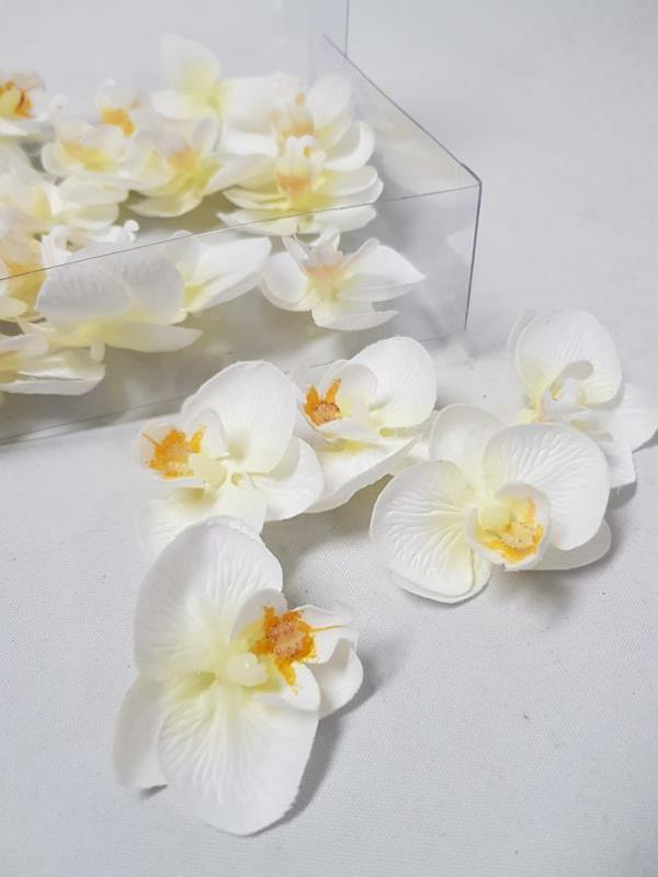 Flower Heads |  Butterfly Orchid Heads White Artificial Flowers Flower Heads