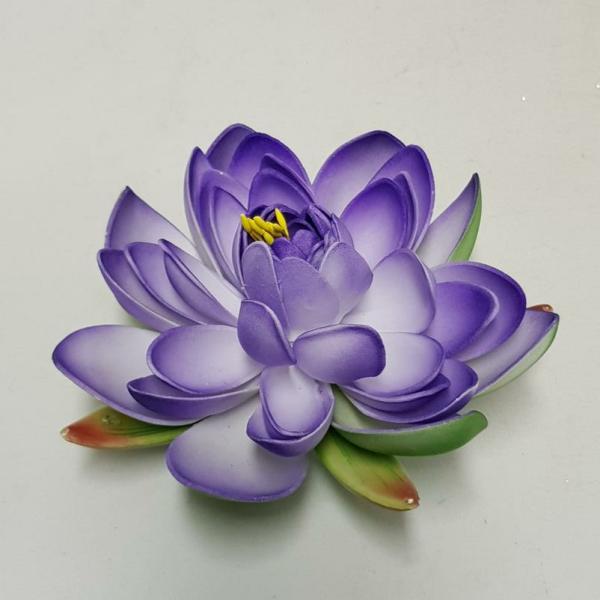 Flower Heads |  Floating Lotus Flower Purple 16Cm Artificial Flowers Flower Heads