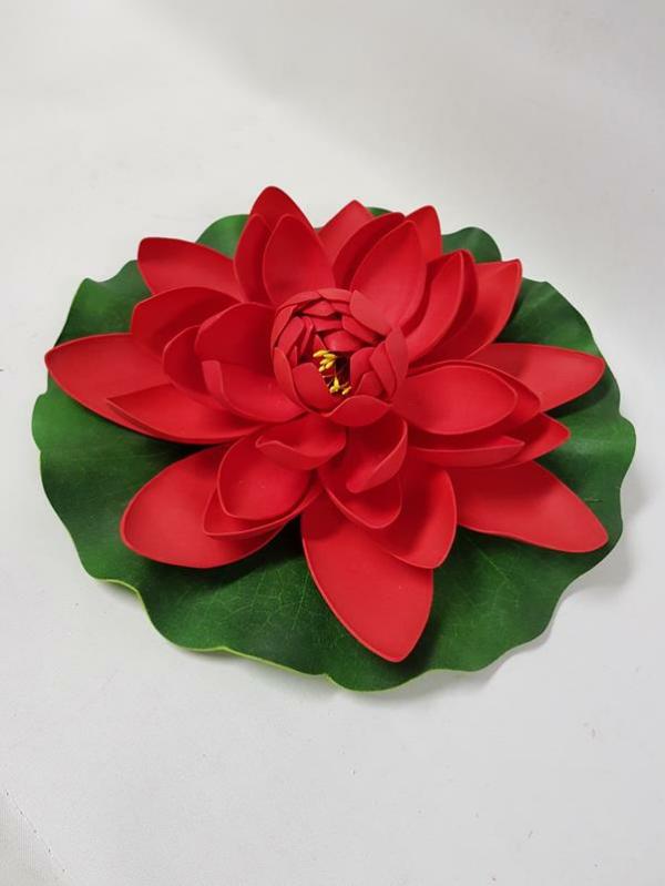 Flower Heads |  Floating Lotus Flower Red 18Cm Artificial Flowers Flower Heads