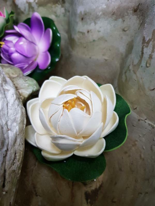 Flower Heads |  Floating Lotus Flower White 10Cm Artificial Flowers Flower Heads