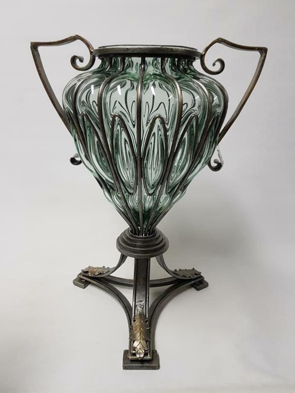 Glass Vases |  Napoleon Ornate Glass Metal Vase 50Cm Glass Vases Glass Vases