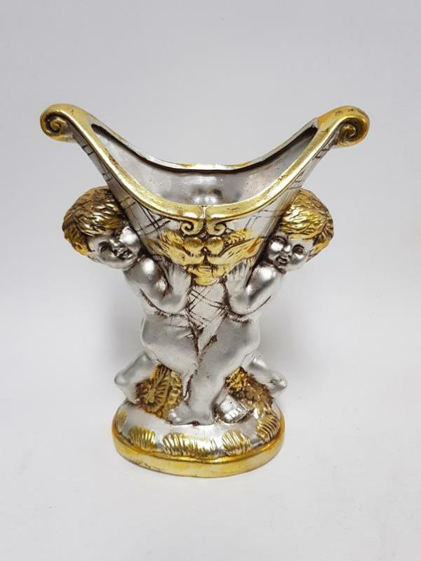 Golden Pots And Vases |  Old-World Ceramic Cupid Vase Golden Pots And Vases Golden Pots And Vases