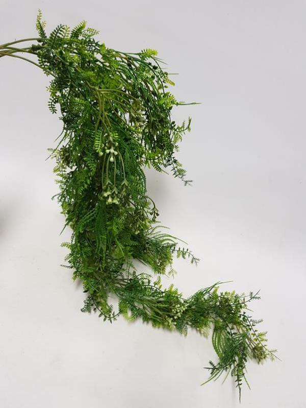 Hanging Greenery |  Artificial Hanging Bush Texana Green 75Cm Artificial Greenery Hanging Greenery