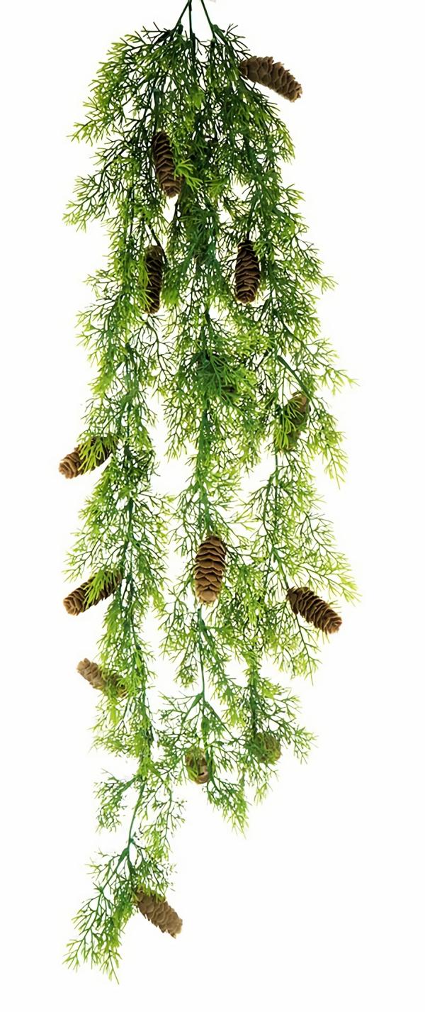 Hanging Greenery |  Artificial Hanging Pine Cone Bush 101Cm Artificial Greenery Hanging Greenery