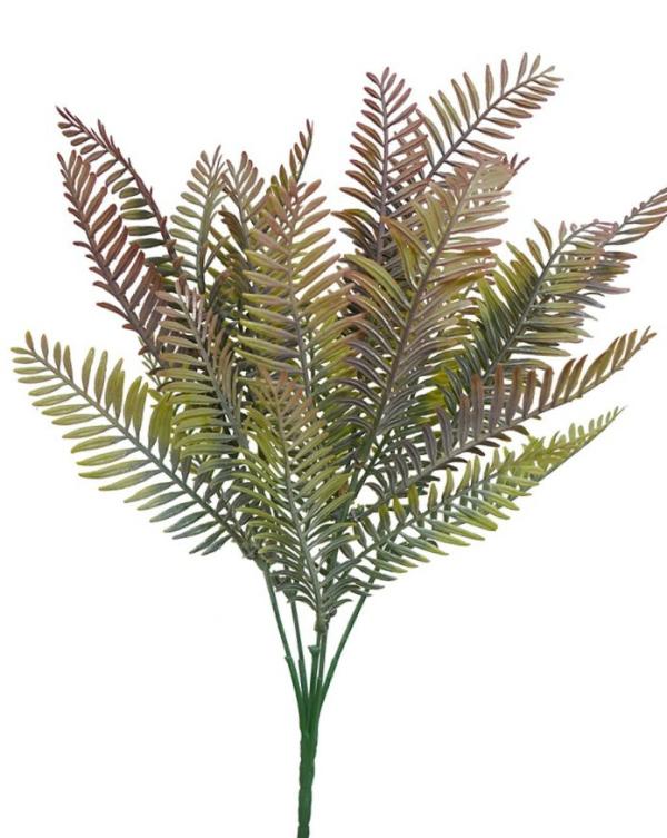 Leaves & Foliage |  Artificial Fern Bush Pink 37Cm Artificial Greenery Ferns