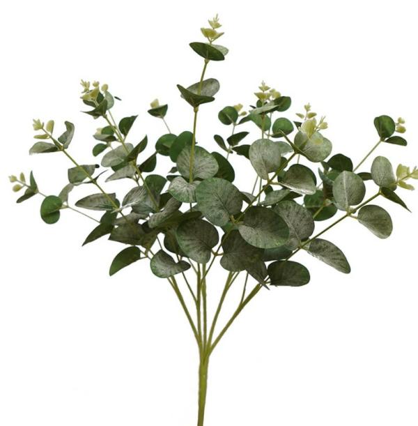 Leaves & Foliage |  Eucalyptus Bush Dusty Green 48Cm Artificial Eucalyptus Artificial Eucalyptus