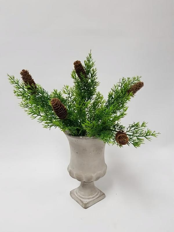 Leaves & Foliage |  Pine Cone Bush 35Cm Artificial Greenery Leaves & Foliage