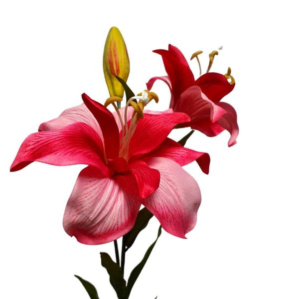 Lily Stems |  Artificial Tiger Lily Hot Pink 81Cm Artificial Flowers Lily Stems