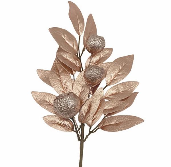 Metallic Bling & Sparkle |  Artificial Gumnut Leaf Rose Gold 30Cm Artificial Flowers Metallic Bling & Sparkle