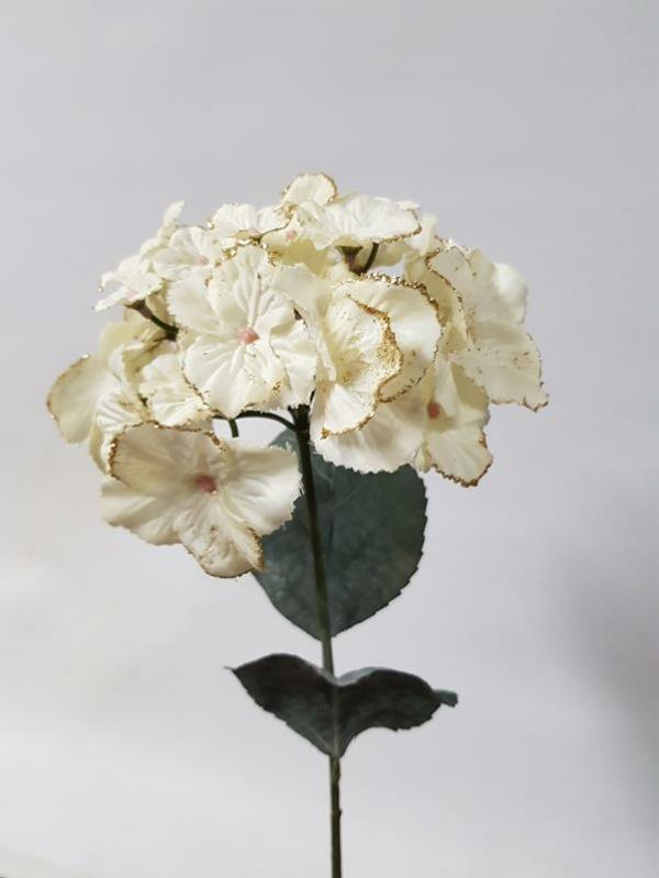 Metallic Bling & Sparkle |  Hydrangea Glittered Cream Gold 65Cm Artificial Flowers Artificial Hydrangeas