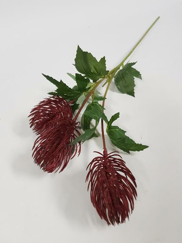 Native Flowers |  Artificial Banksia Spray Burgundy 69Cm Artificial Flowers Native Flowers