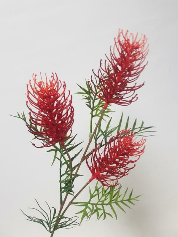 Native Flowers |  Artificial Grevillea Spray Red 82Cm Artificial Flowers Native Flowers