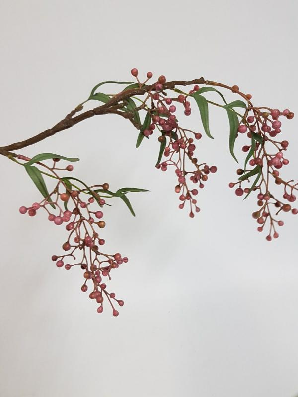 Native Flowers |  Artificial Peppercorn Spray Pink 85Cm Artificial Flowers Berries