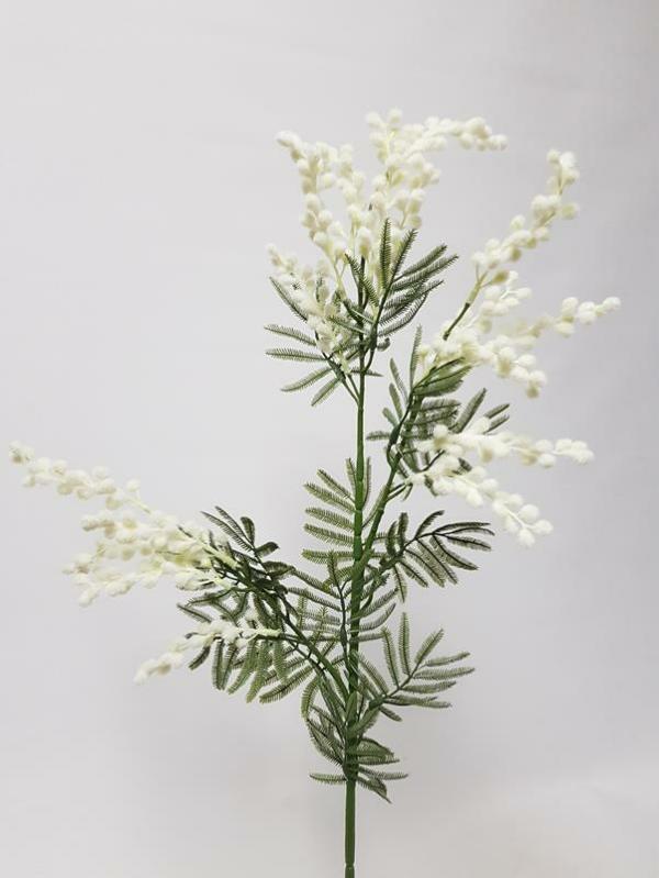 Native Flowers |  Artificial Wattle Spray White 73Cm Artificial Flowers Native Flowers