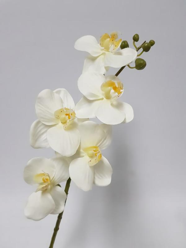 Orchids |  Mini Phalaenopsis Orchid 5H White Artificial Flowers Orchids