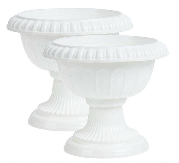 Planters |  White Plastic Urn 25Cm Planters Planters