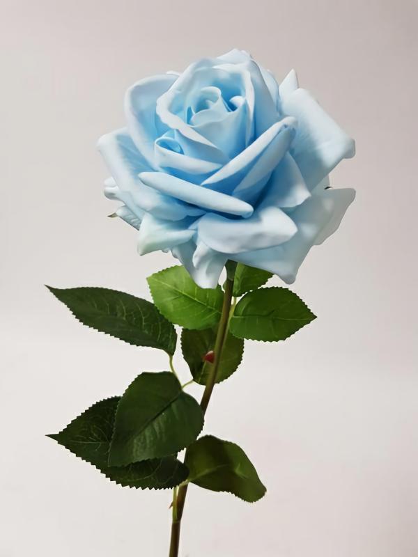 Real Touch Flowers |  Artificial Rose Anna Baby Blue 75Cm Artificial Flowers Artificial Roses