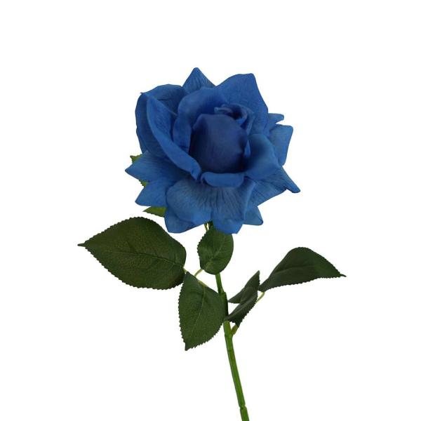 Real Touch Flowers |  Real Touch Bloomed Rose Blue 73Cm Artificial Flowers Artificial Roses