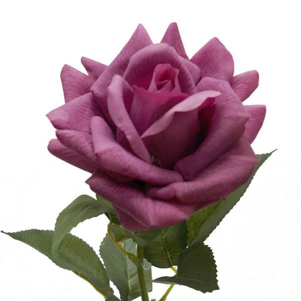 Real Touch Flowers |  Real Touch Bloomed Rose Purple 73Cm Artificial Flowers Artificial Roses