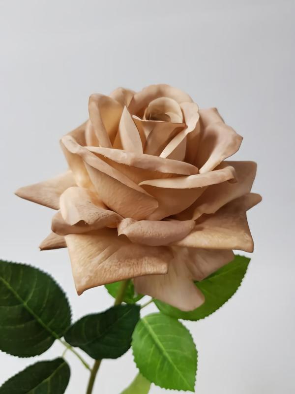 Real Touch Flowers |  Rose Anna Coffee 75Cm Artificial Flowers Artificial Roses