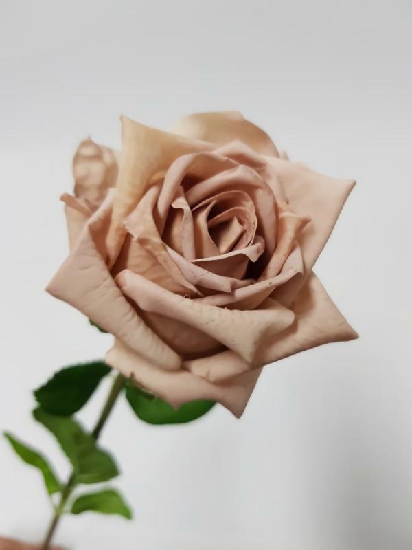 Real Touch Flowers |  Rose Louise Coffee 46Cm Artificial Flowers Artificial Roses