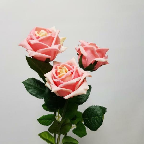 Real Touch Flowers |  Rose Louise Coral 46Cm Artificial Flowers Artificial Roses