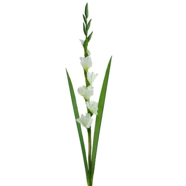 Spring Flowers |  Artificial Gladdy White 118Cm Artificial Flowers Spring Flowers