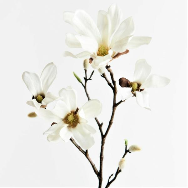 Spring Flowers |  Artificial Magnolia Spray White 55Cm Artificial Flowers Spring Flowers