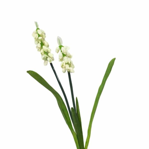 Spring Flowers |  Artificial Mini Grape Hyacinth White 35Cm Artificial Flowers Spring Flowers