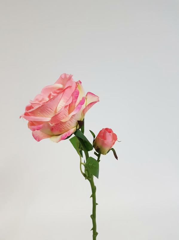 Spring Flowers |  David Austin Rose Budget Bloom Pink Artificial Flowers Spring Flowers