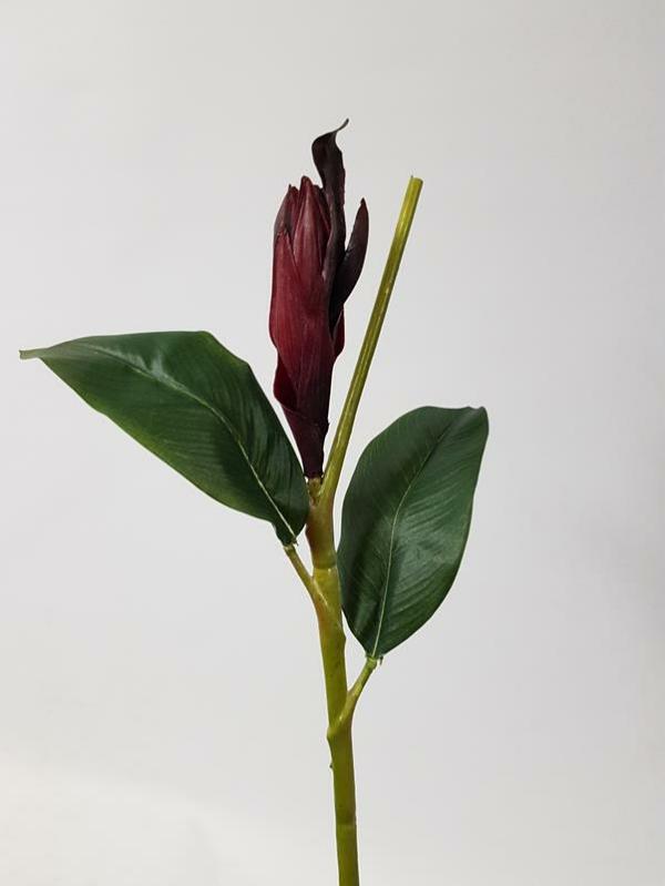 Tropical Flowers |  Artificial Heliconia Bud Burgundy 72Cm Artificial Flowers Tropical Flowers