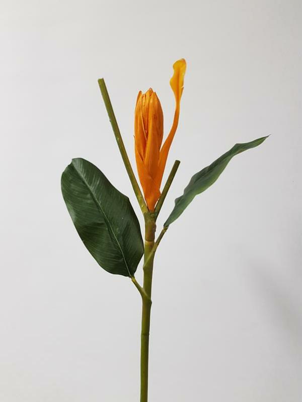 Tropical Flowers |  Artificial Heliconia Bud Orange 72Cm Artificial Flowers Tropical Flowers