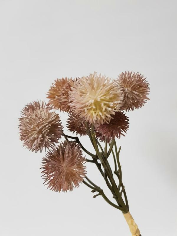 Wild Flowers |  Artificial Globe Thistle Dusty Pink 30Cm Artificial Flowers Dried Flowers