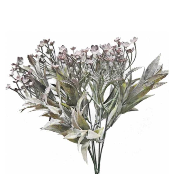 Wild Flowers |  Mini Wild Flower Bush Dusty Mauve 29Cm Artificial Flowers Fillers