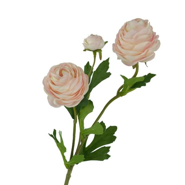 Artificial Ranunculus |  Artificial Ranunculus Stem Pale Pink 42Cm Artificial Flowers Artificial Ranunculus