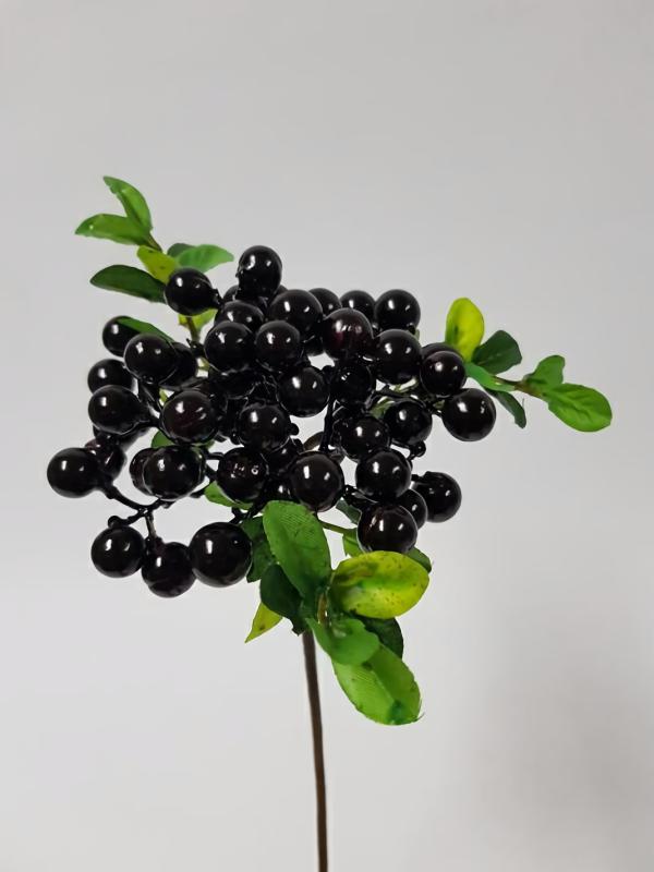 Berries |  Artificial Berry Black 30Cm Artificial Flowers Berries